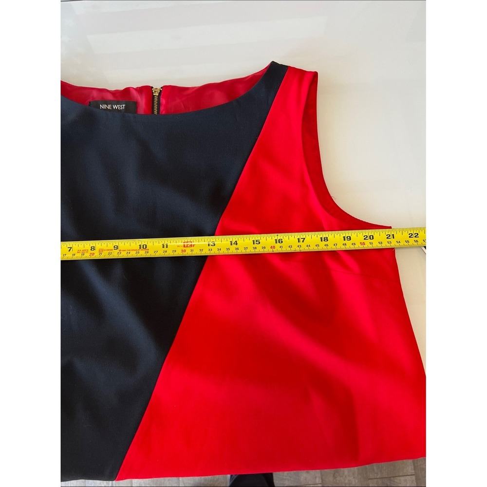 Nine West Red Black corpgore officewear Skirt Suit Set Blazer Dress Size 16 NWT - Picture 11 of 13